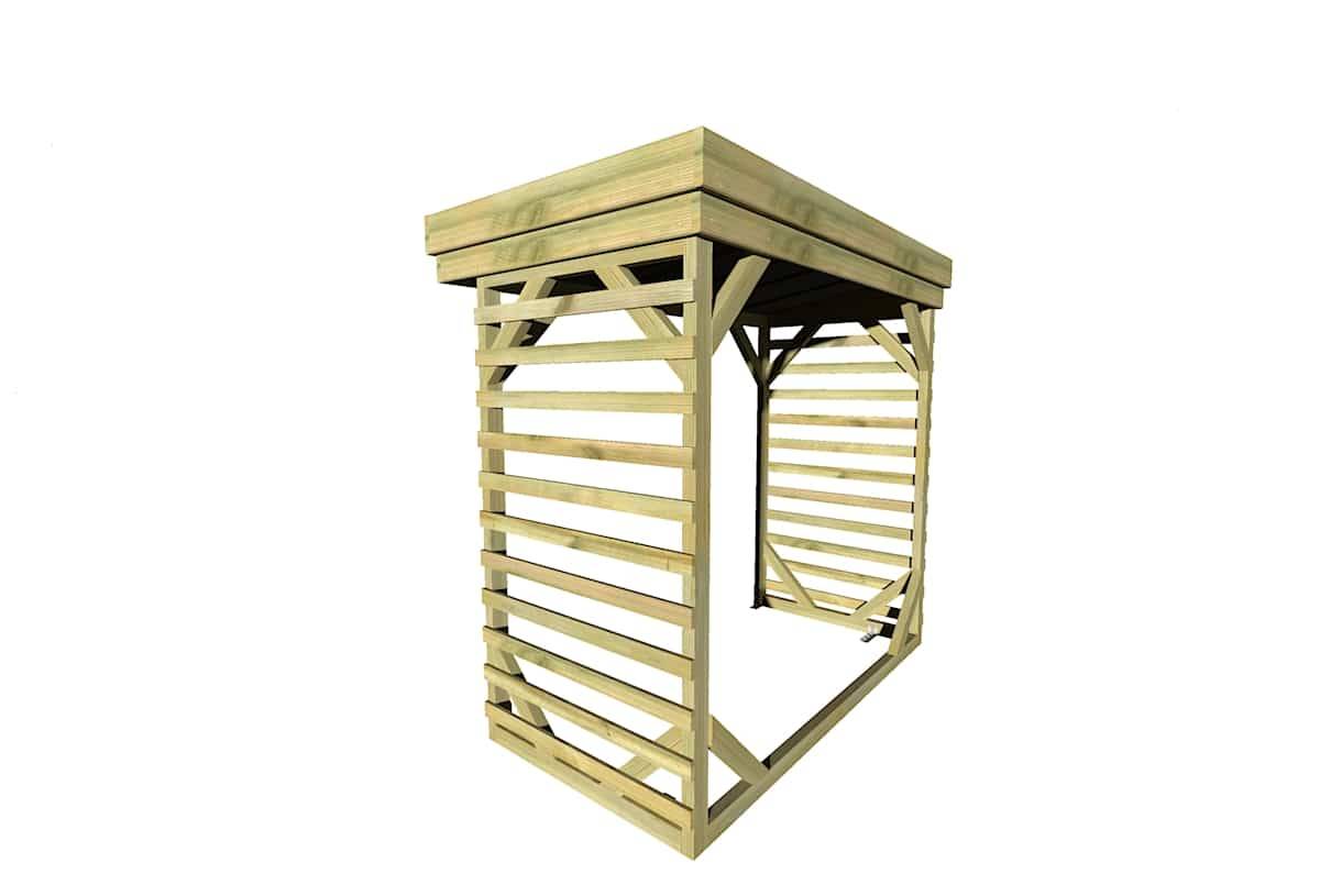 Sans Marque - ABRI Bûches en Bois - 2,8m2 - 2,15x1,31m - Pin Sylvestre traité Autoclave - Surface Int : 1,8m2 / 3 stères / Abri Français - Imagen 4