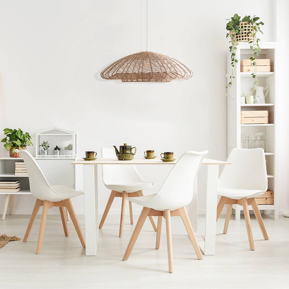 Lumisky - Suspension intérieur ALBA NATURAL Beige Fibre naturelle D80CM - Imagen 2