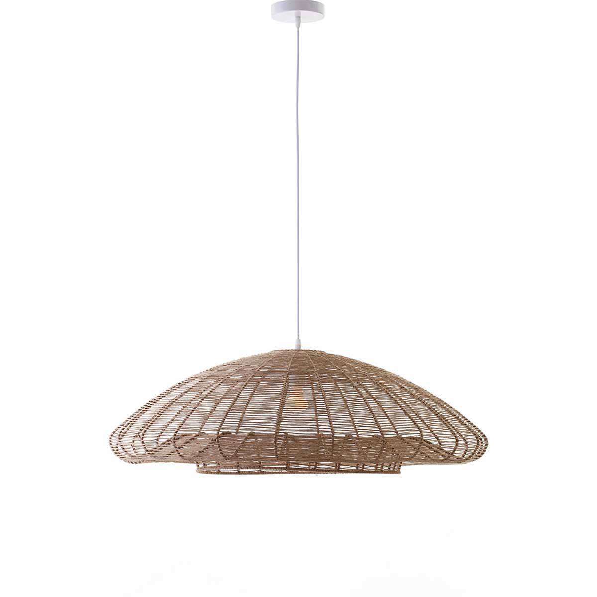 Lumisky - Suspension intérieur ALBA NATURAL Beige Fibre naturelle D80CM - Imagen 1