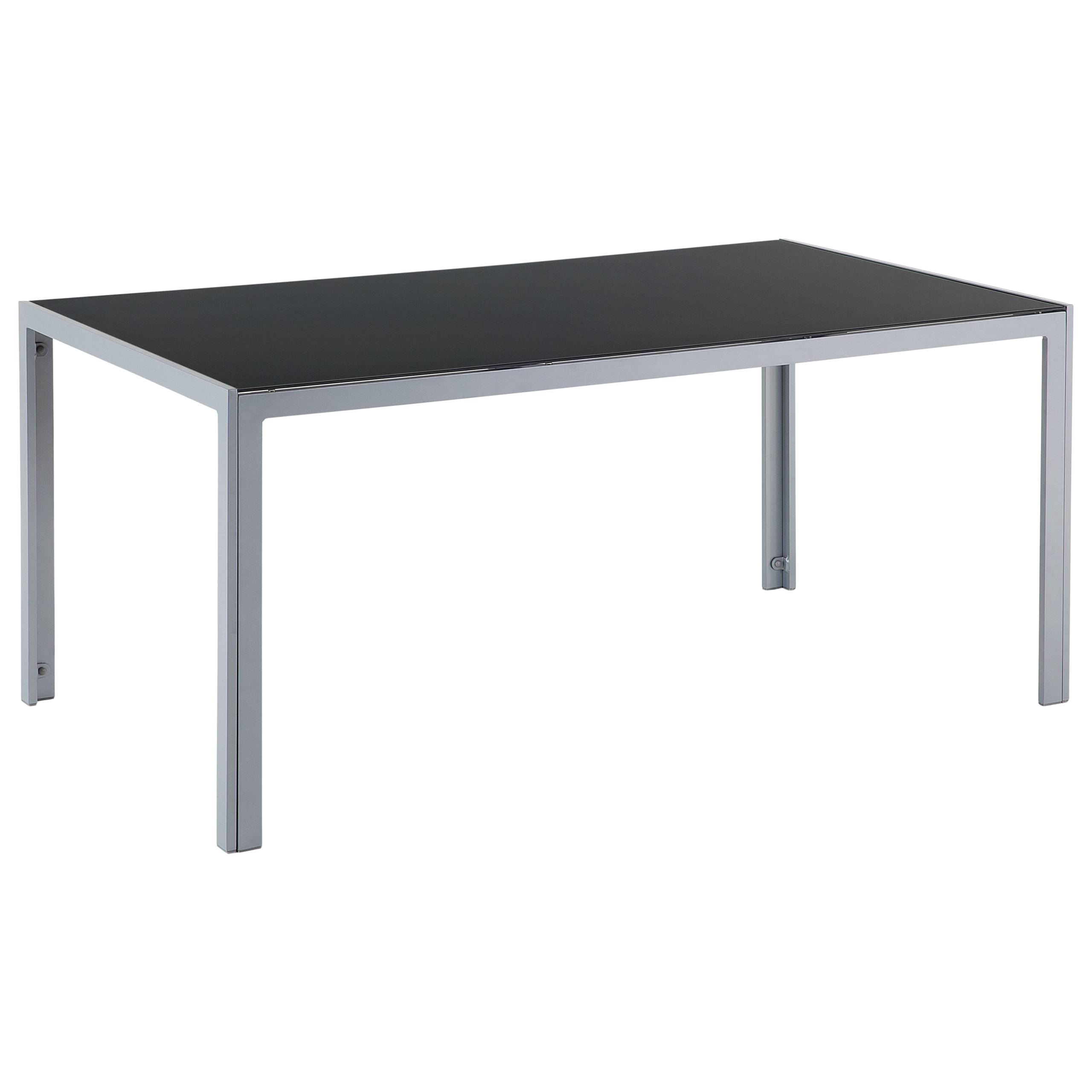 Set de salle à manger, 6 Personnes Aluminium Noir CATANIA - Beliani - Image 4