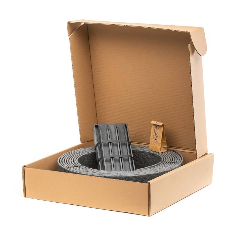 Pack Ecolat bordure de jardin rouleau 12 m + 10 ECOPIC - Gris - ECOO - Image 2