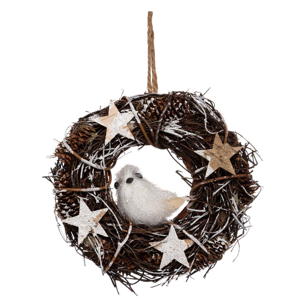 Feeric Christmas - Couronne pomme de pin et personnage 19cm bois - Feeric Lights & Christmas - Imagen 3