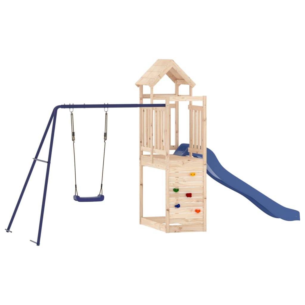 Helloshop26 - Aire de jeux d'extérieur balançoires toboggan portiques robuste jeux jardin 424 x 186 x 214 cm bois de pin massif - Imagen 1