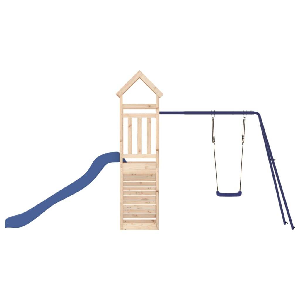 Helloshop26 - Aire de jeux d'extérieur balançoires toboggan portiques robuste jeux jardin 424 x 186 x 214 cm bois de pin massif - Imagen 5