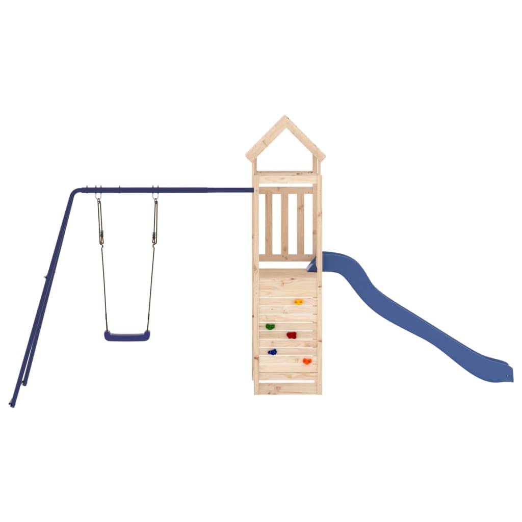 Helloshop26 - Aire de jeux d'extérieur balançoires toboggan portiques robuste jeux jardin 424 x 186 x 214 cm bois de pin massif - Imagen 2