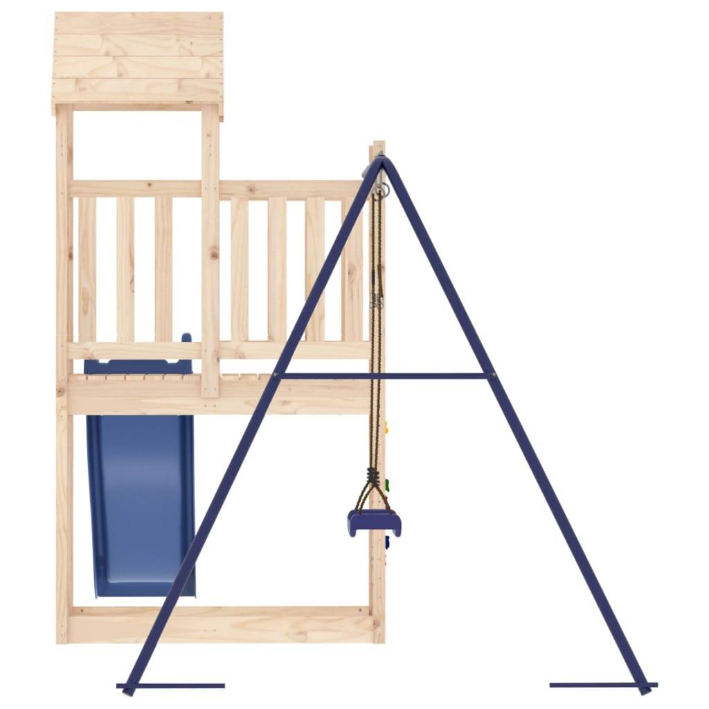 Helloshop26 - Aire de jeux d'extérieur balançoires toboggan portiques robuste jeux jardin 424 x 186 x 214 cm bois de pin massif - Imagen 4
