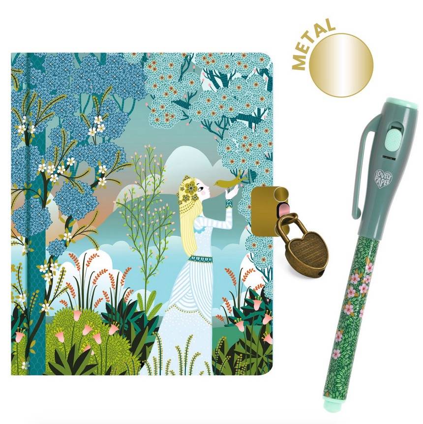Papeterie Djeco Petit carnet secret Charlotte avec feutre magique