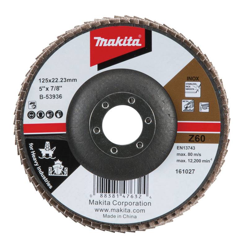 Makita - Disque à lamelles MAKITA B-53936 "Z" 125/22,23 Grain 60 Makita - Imagen 1