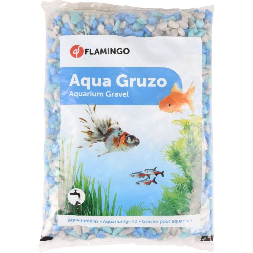Gravier Gruzo Bleu gris 6- 8 mm 1 kg pour aquarium - Imagen 1