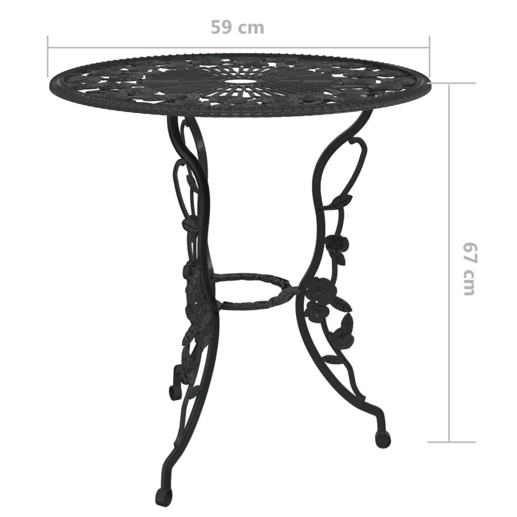 Vidaxl - Ensemble de bistro 3 pcs Aluminium coulé Noir vidaXL 317739 - Imagen 3