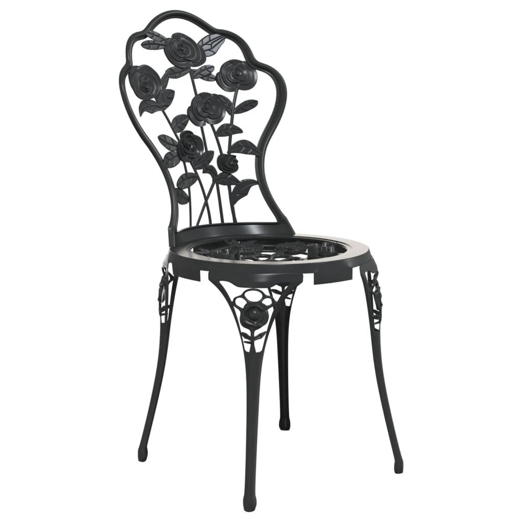 Vidaxl - Ensemble de bistro 3 pcs Aluminium coulé Noir vidaXL 317739 - Imagen 6