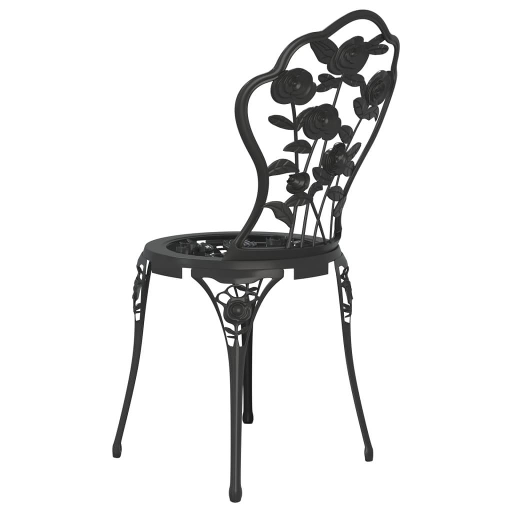 Vidaxl - Ensemble de bistro 3 pcs Aluminium coulé Noir vidaXL 317739 - Imagen 8
