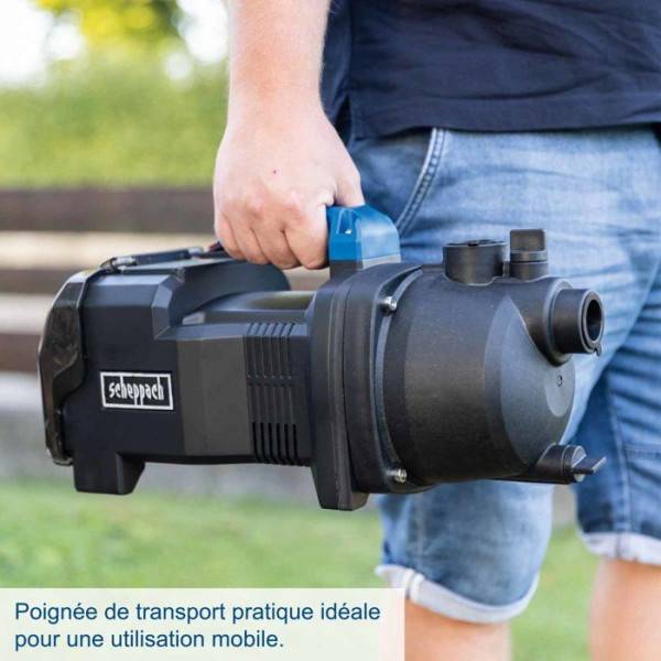 Scheppach - Pompe de jardin SCHEPPACH - C-GP3000-X - Set S - 3000L/h - 2 batteries 2.0Ah 20V IXES + chargeur 2.4A - Image 5