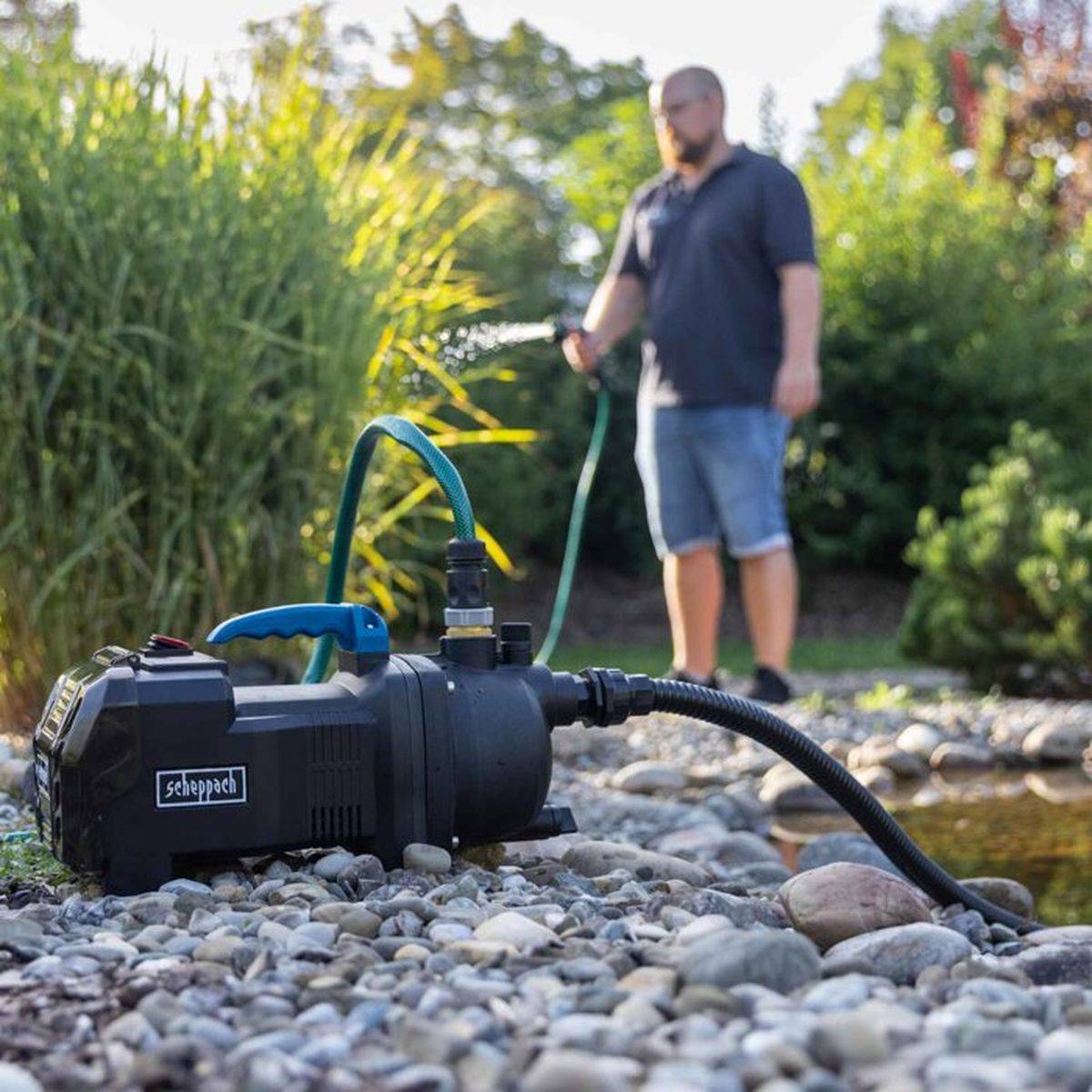 Scheppach - Pompe de jardin SCHEPPACH - C-GP3000-X - Set S - 3000L/h - 2 batteries 2.0Ah 20V IXES + chargeur 2.4A - Image 8