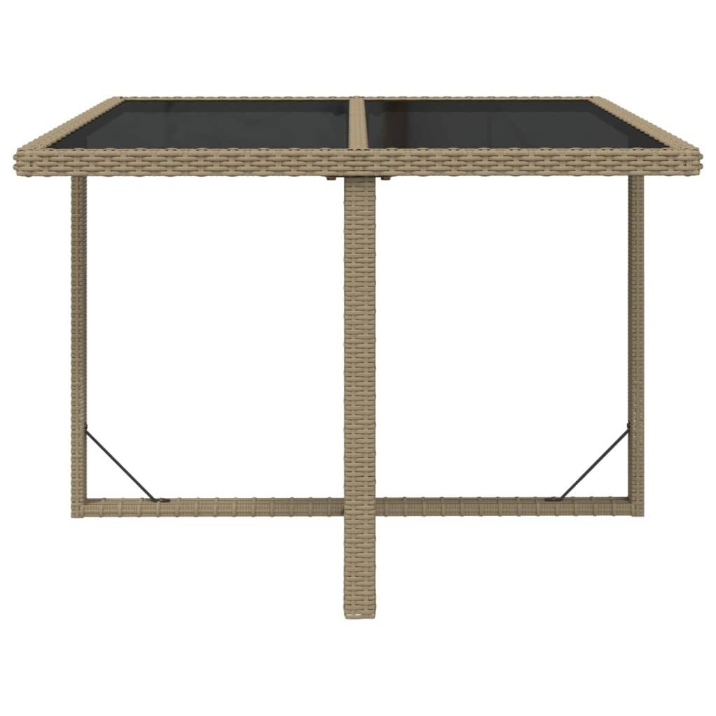 Maison Chic - Ensemble de 5 pcs table de jardin et chaises avec coussins - mobilier de jardin Poly rotin Beige-JU2742 - Image 7