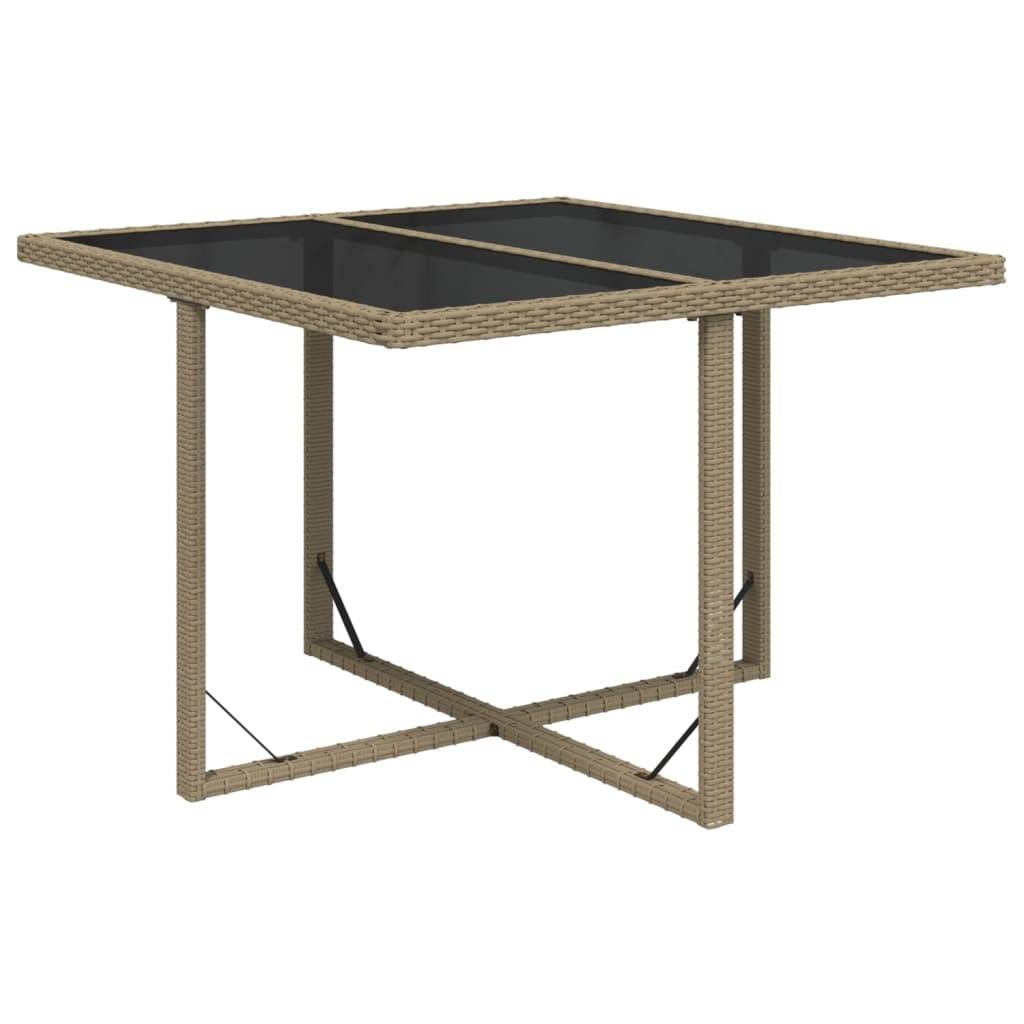 Maison Chic - Ensemble de 5 pcs table de jardin et chaises avec coussins - mobilier de jardin Poly rotin Beige-JU2742 - Image 6