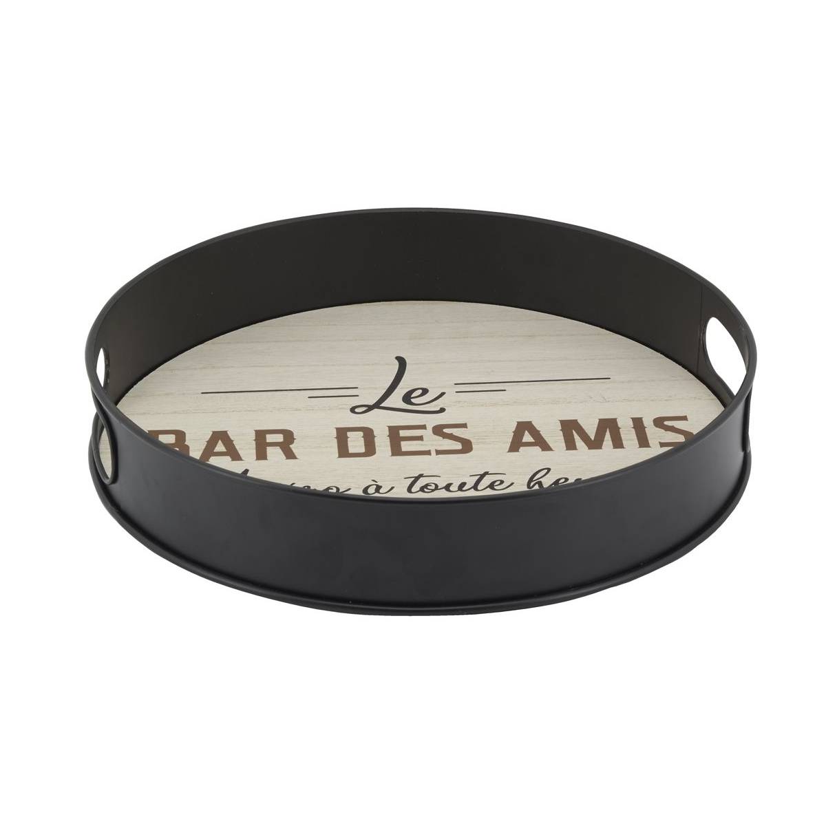 Aubry Gaspard - Plateau médium et métal noir Le bar des amis - Imagen 1