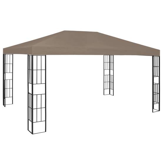 Pergola Jardin - Tonnelle de jardin - Belvédère 4x3 m Taupe MI44 - Image 2