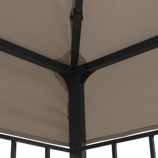Pergola Jardin - Tonnelle de jardin - Belvédère 4x3 m Taupe MI44 - Image 5