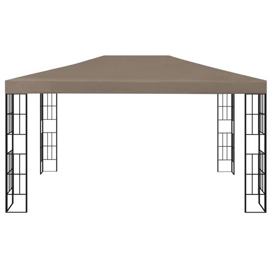 Pergola Jardin - Tonnelle de jardin - Belvédère 4x3 m Taupe MI44 - Image 1