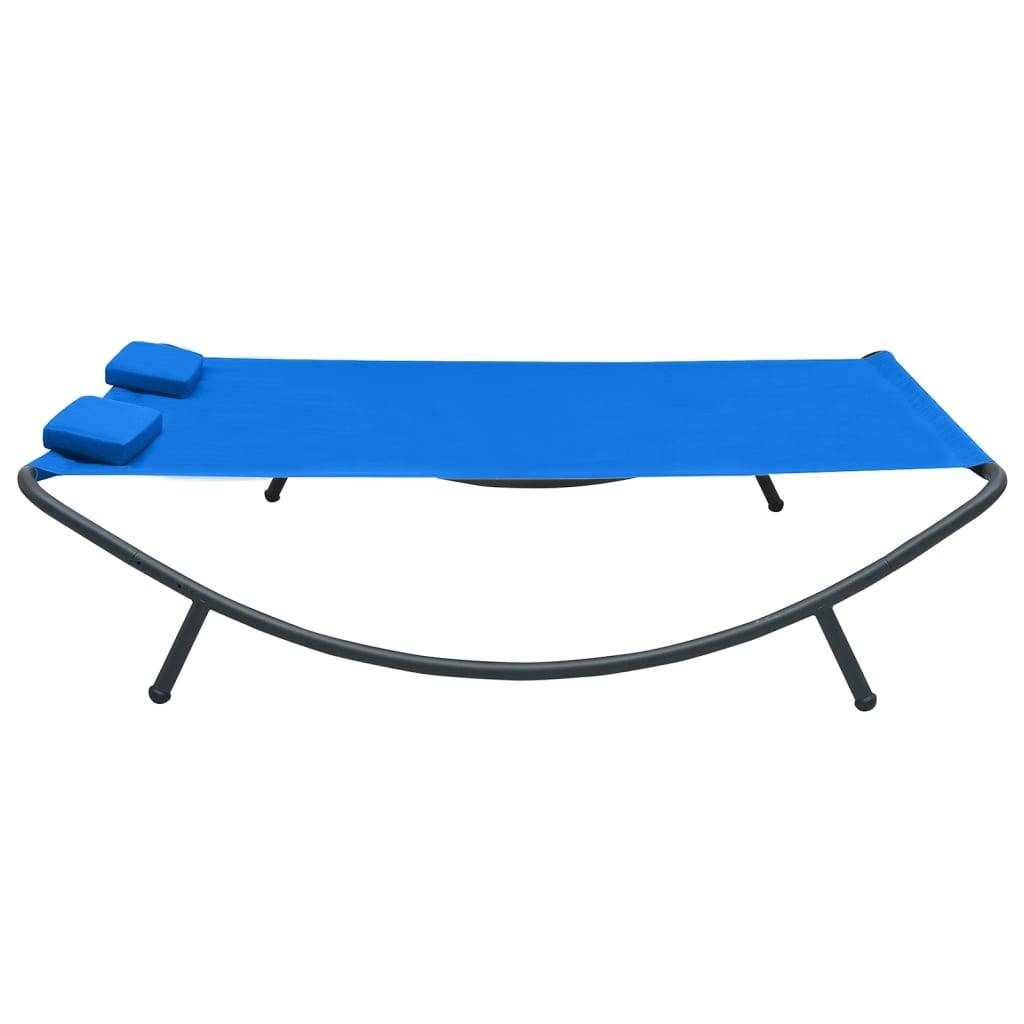 Prolenta Premium - Chaise longue pliante/transat Garinor Bleu 200 X 173 X 45 cm - P87209B - Image 3