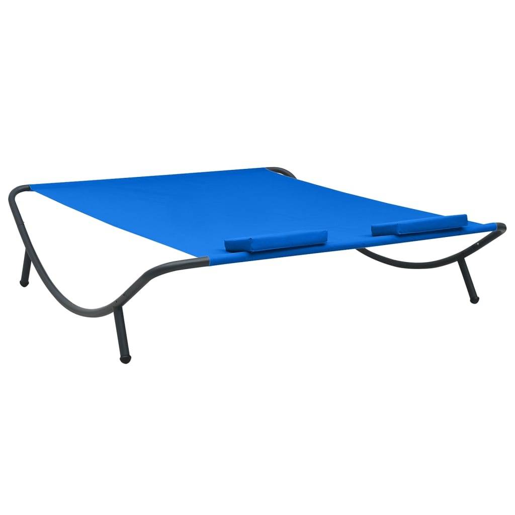 Prolenta Premium - Chaise longue pliante/transat Garinor Bleu 200 X 173 X 45 cm - P87209B - Image 4