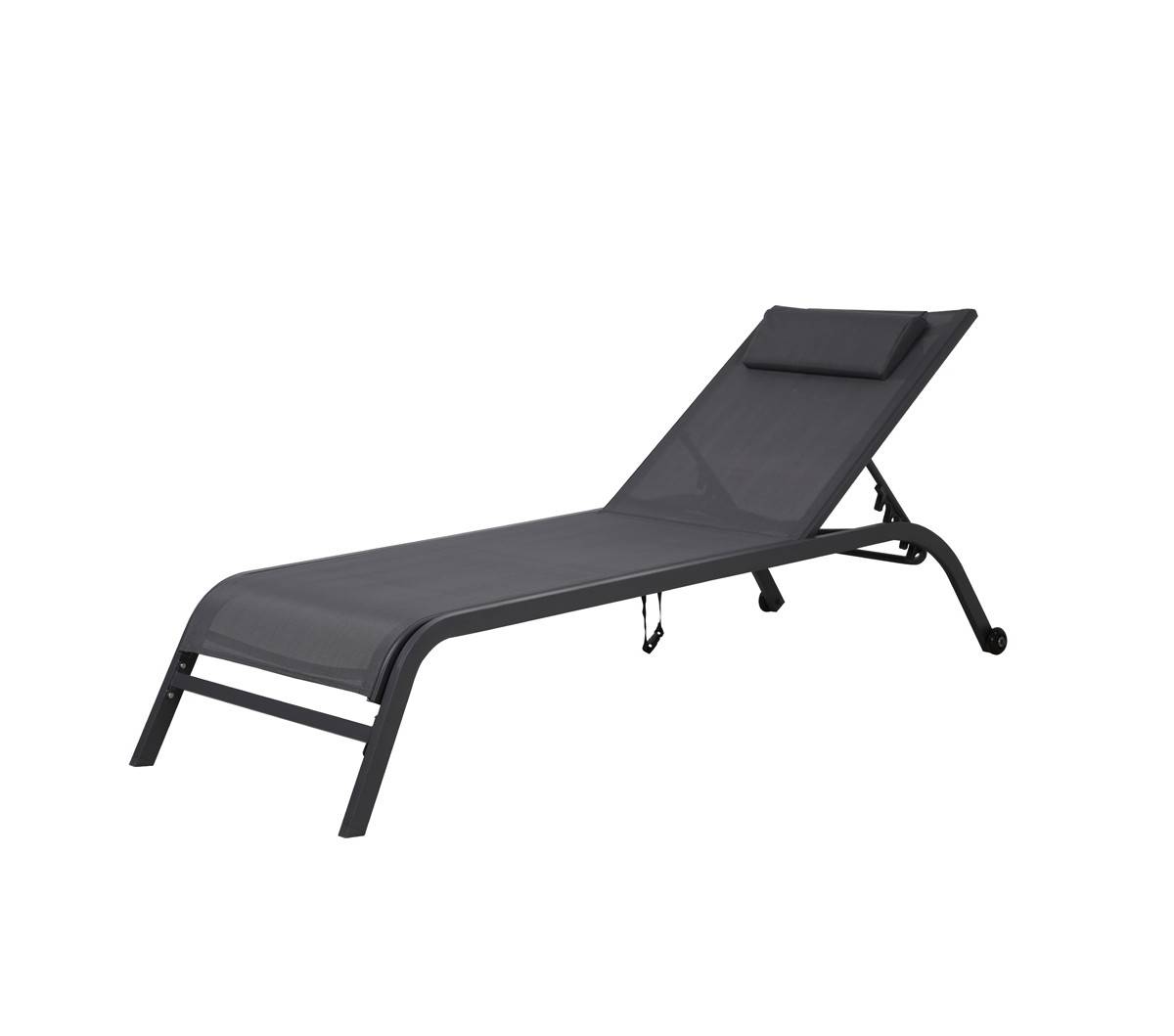 Transat de jardin en acier gris anthracite GOZO - Imagen 5