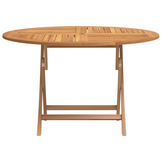 Table de Jardin Pliante Ronde Ø110cm en Bois de Teck Massif avec Trou Parasol – ComfortXL Outdoor Living - Image 3