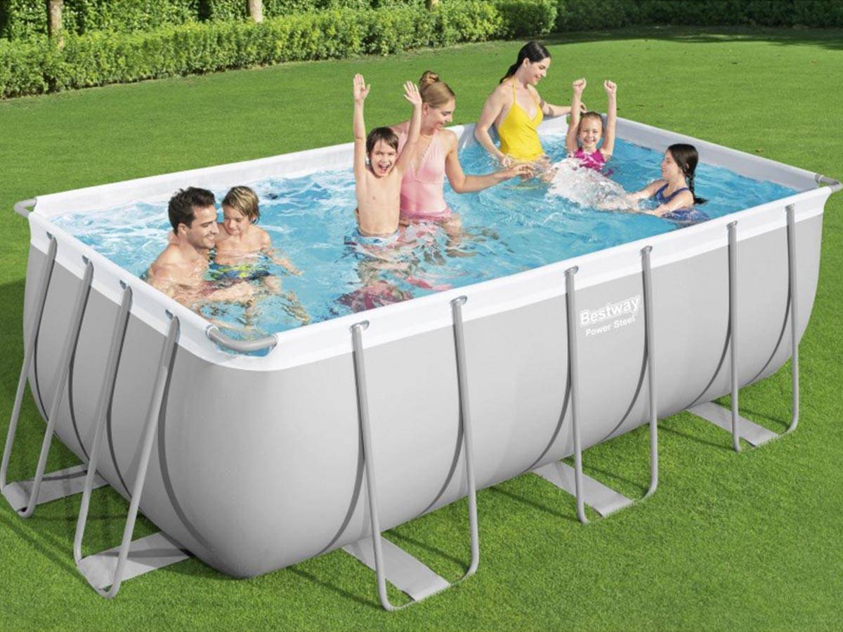 Bestway - Piscine tubulaire Power Steel rectangulaire 4,12 x 2,01 x 1,22 m - Bestway - Imagen 1