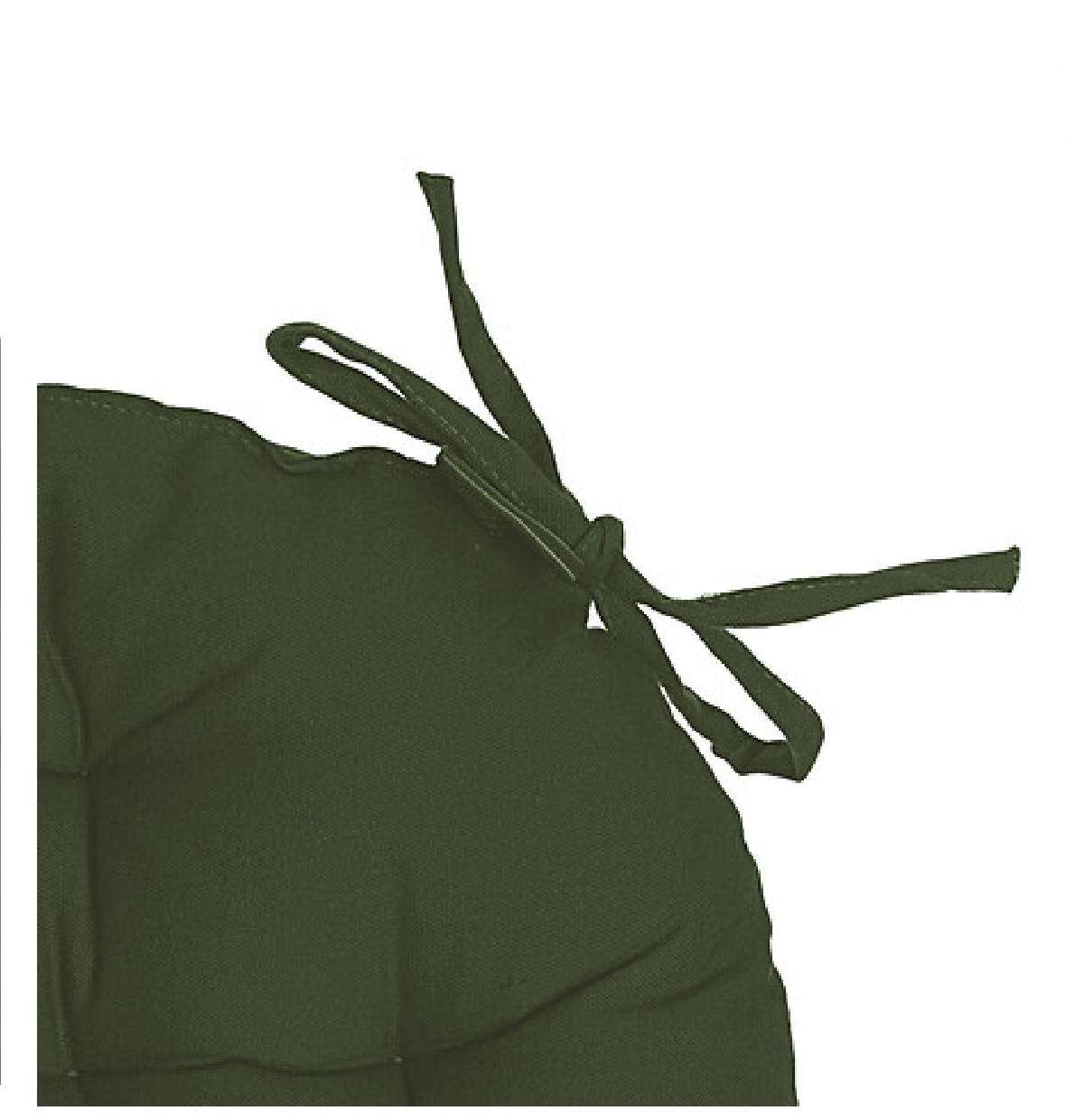 Galette de chaise ronde 38 cm Kaki - Image 2