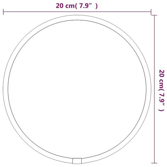 Maison Chic - Miroir mural Noir Ø 20 cm Rond Maison Chic - Image 6