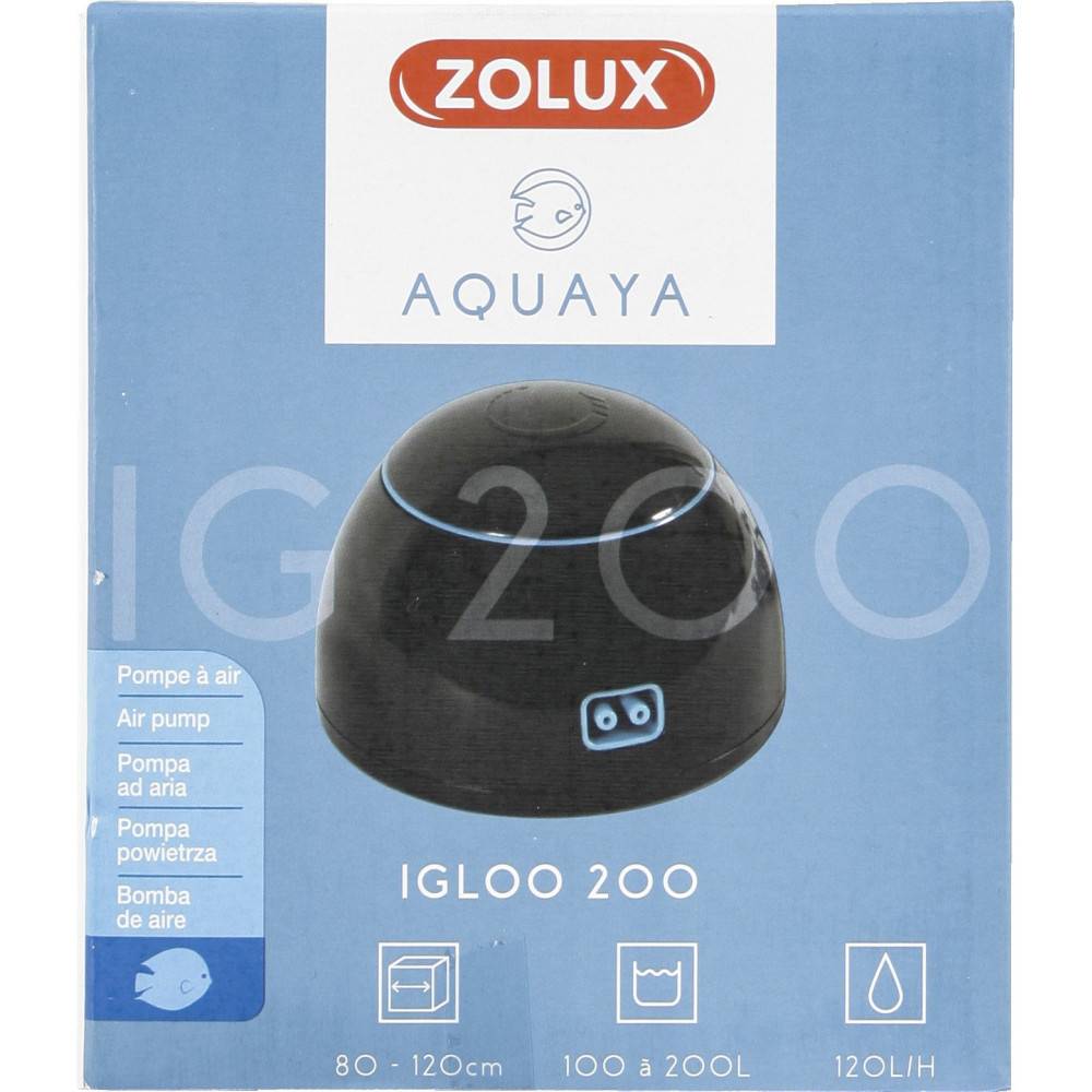 Zolux - Pompe à air igloo 200 noir puissance 2.0 W débit max 120 L/H. pour aquarium. - Imagen 3