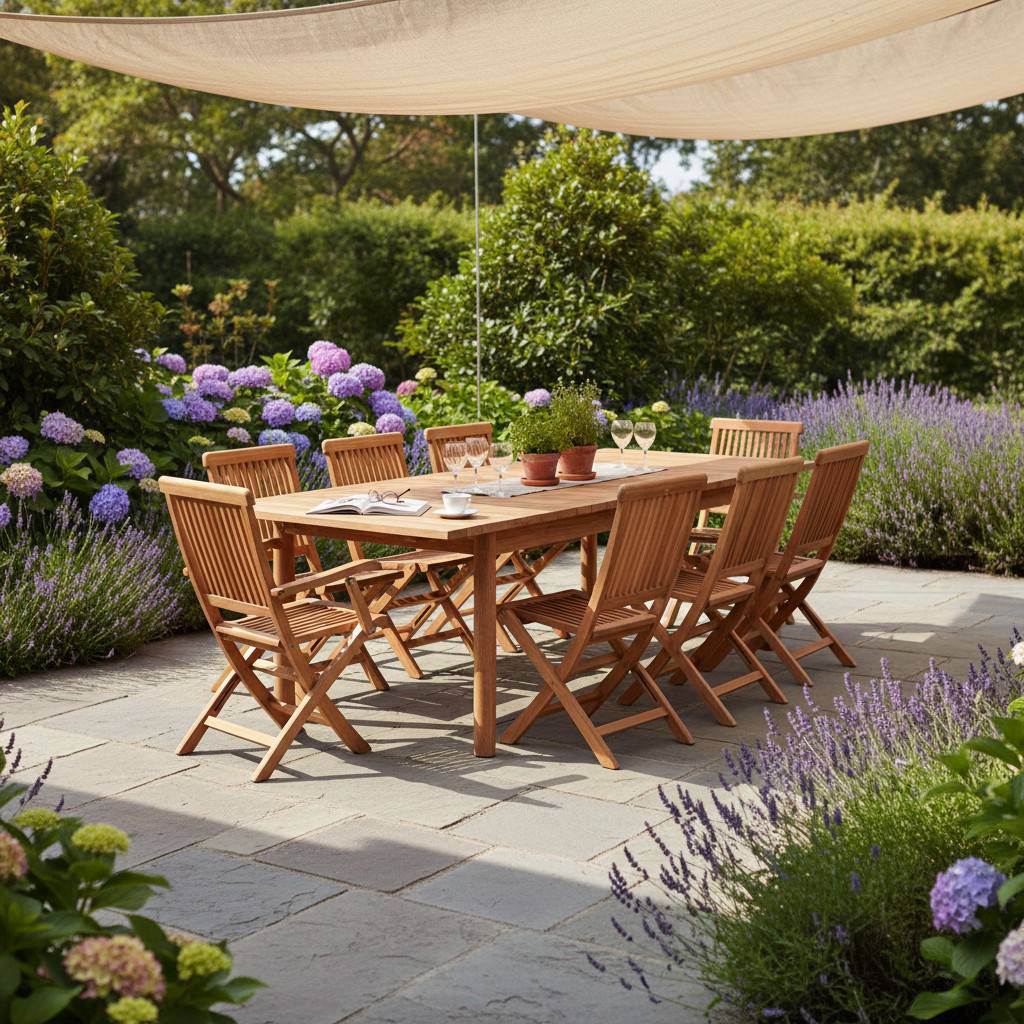 Table de jardin extensible rectangulaire teck massif 180/240 cm Auckland - TECK'Attitude - Image 2