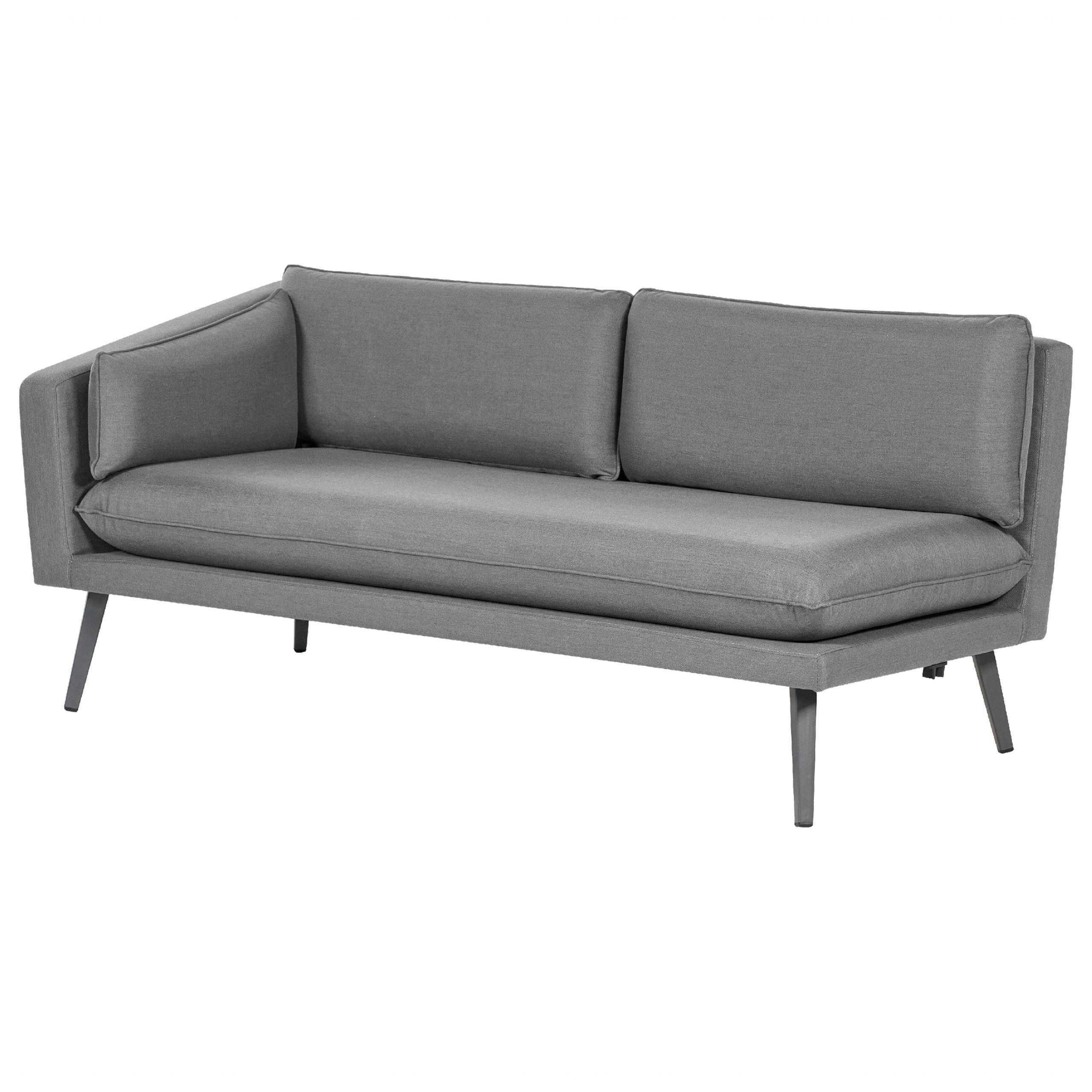 Beliani - Canapé de jardin, 3 Personnes Tissu Gris LORETELLO - Beliani - Imagen 4