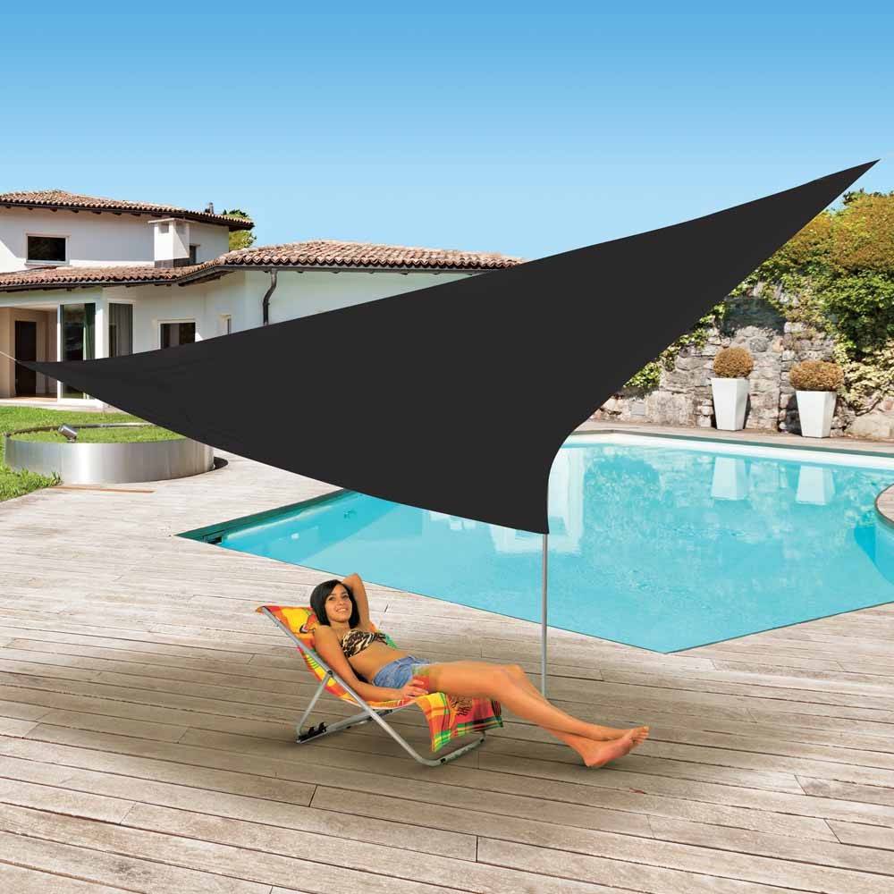 Terre Jardin - Voile d'ombrage triangulaire 3.6 mètres Noir - Imagen 2