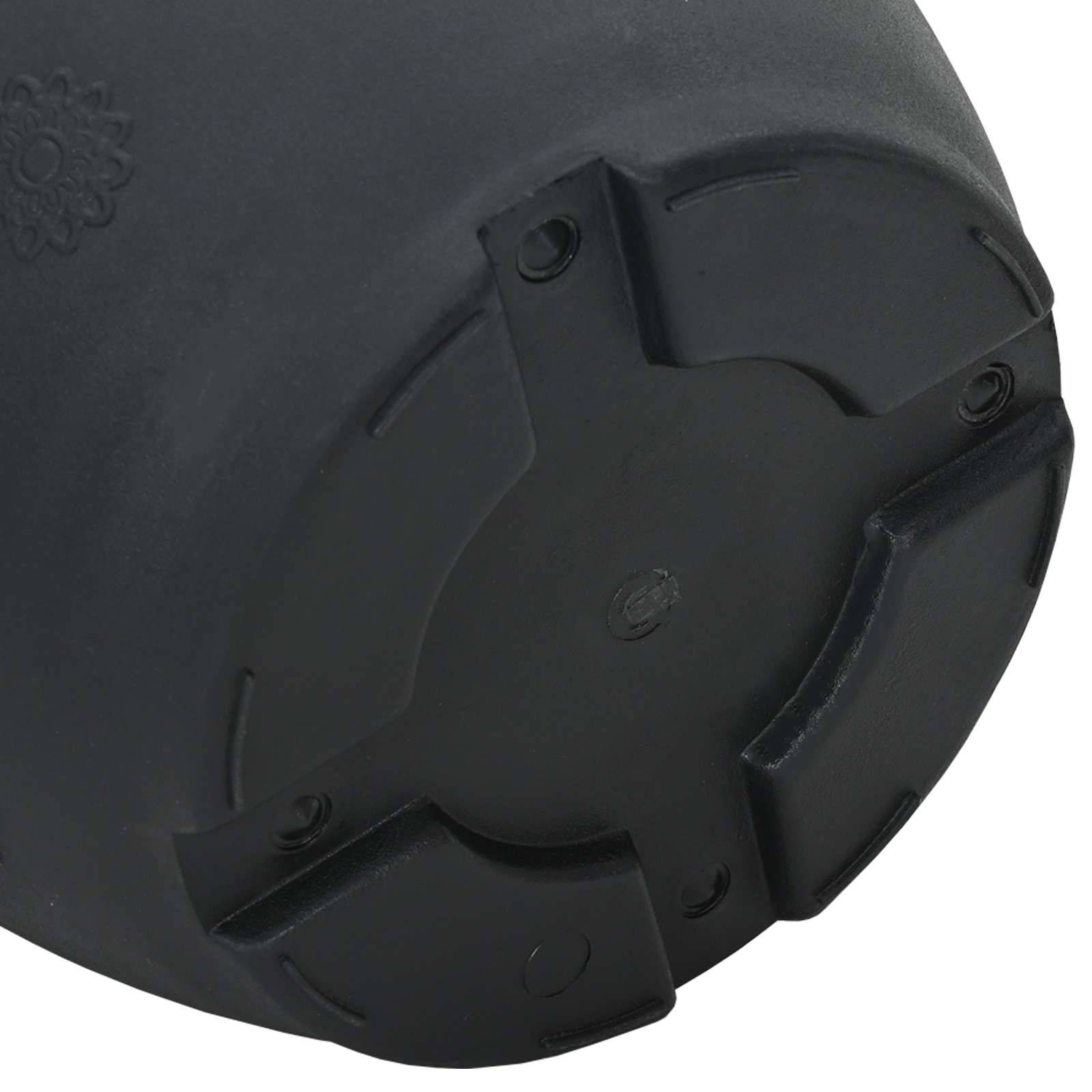 ComfortXL - Lot de 6 Grands Pots de Fleurs Ronds Plastique Extérieur avec Drainage 39x32 cm Noir - ComfortXL Outdoor Living - Image 9