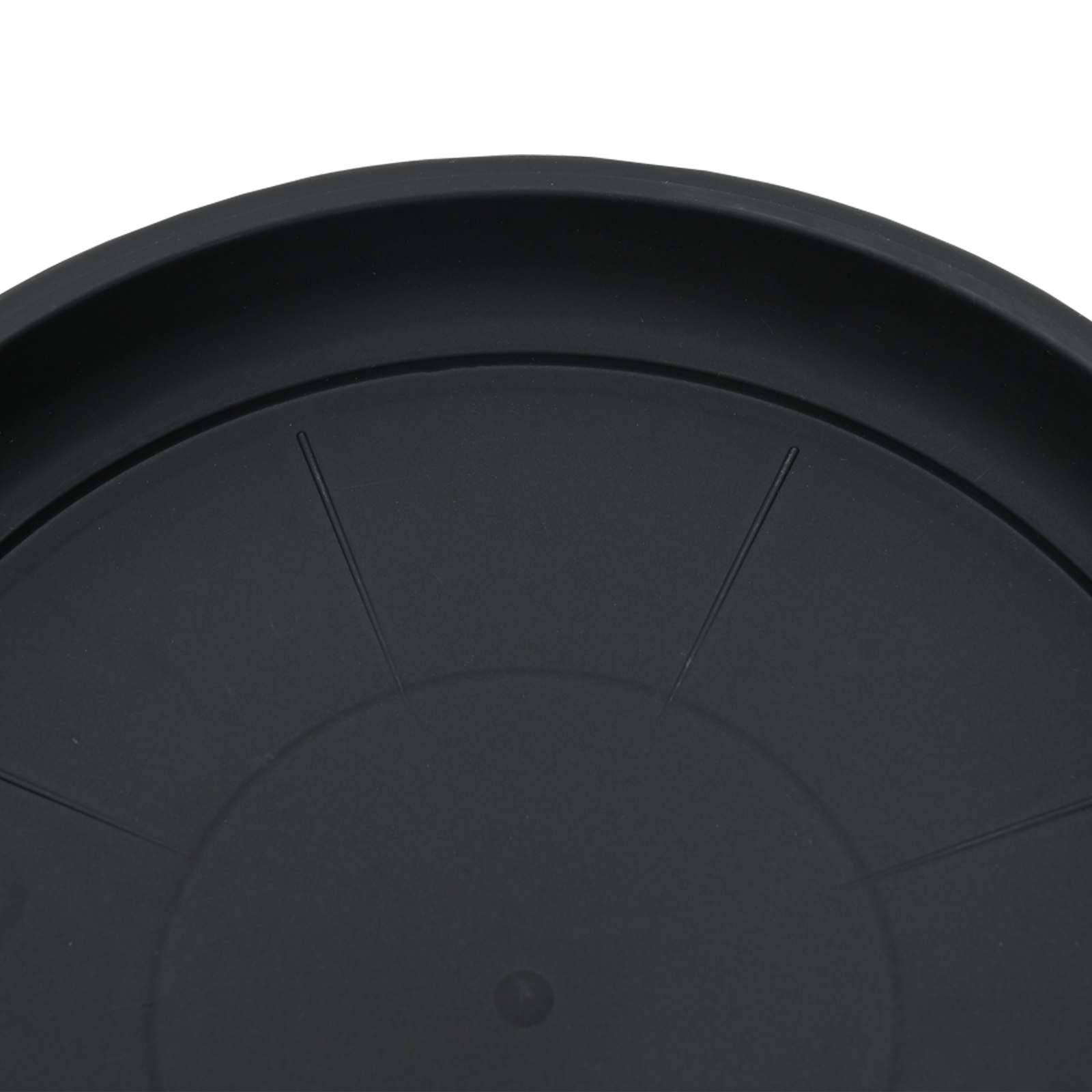 ComfortXL - Lot de 6 Grands Pots de Fleurs Ronds Plastique Extérieur avec Drainage 39x32 cm Noir - ComfortXL Outdoor Living - Image 8