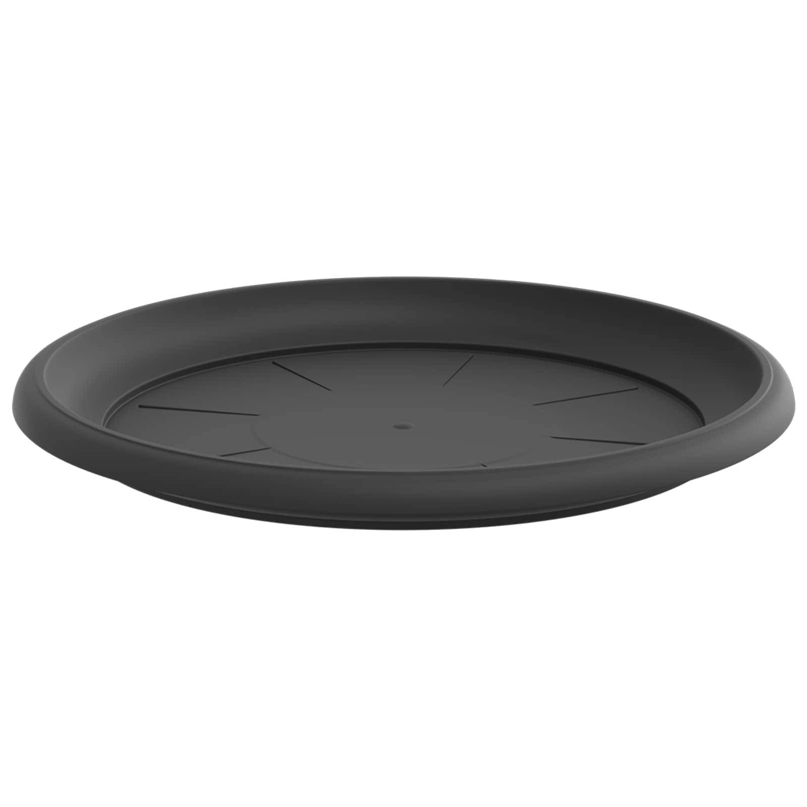ComfortXL - Lot de 6 Grands Pots de Fleurs Ronds Plastique Extérieur avec Drainage 39x32 cm Noir - ComfortXL Outdoor Living - Image 7