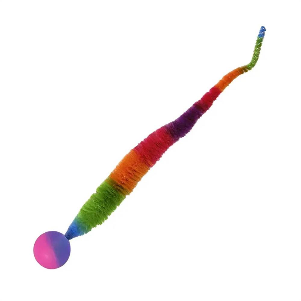 Jouet interactif arc ciel pour chat avec balle rebondissante MCBOSON - Image 1
