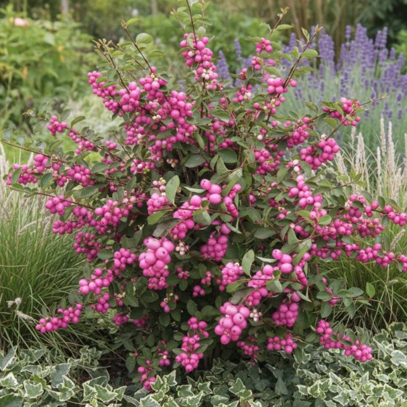 Symphorine Magic Berry, Symphoricarpos à fleurs Blanche - feuillage Caduc - Pot de 3L - 20/40 cm-  hauteur à maturité De 2,50 m à 3,00 m - Image 3