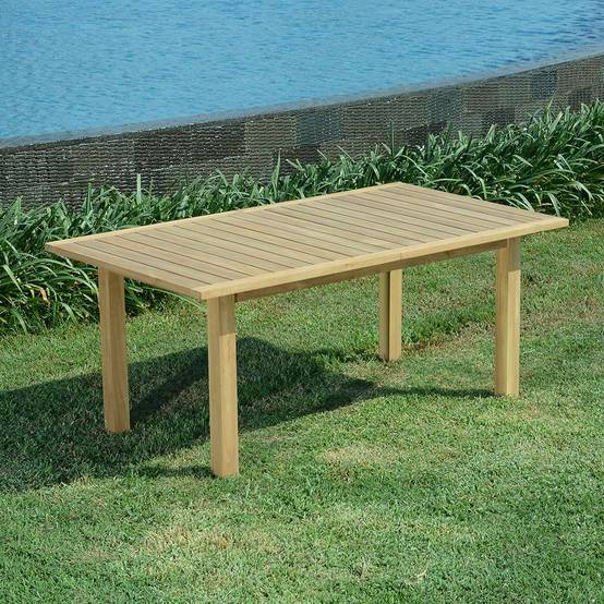 Table extensible teck massif Constantine 174/234 x100 cm - TECK'Attitude - Imagen 5