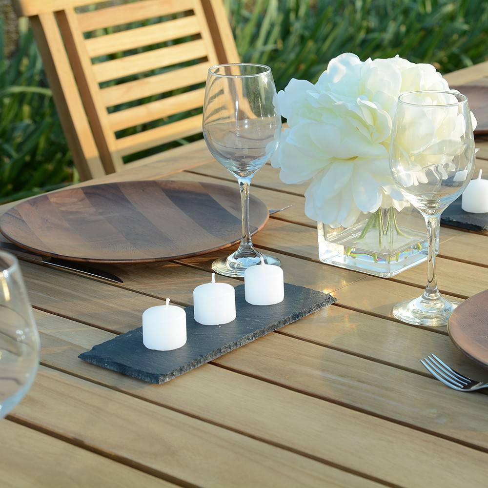 Table extensible teck massif Constantine 174/234 x100 cm - TECK'Attitude - Imagen 4