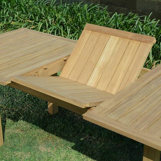 Table extensible teck massif Constantine 174/234 x100 cm - TECK'Attitude - Imagen 6