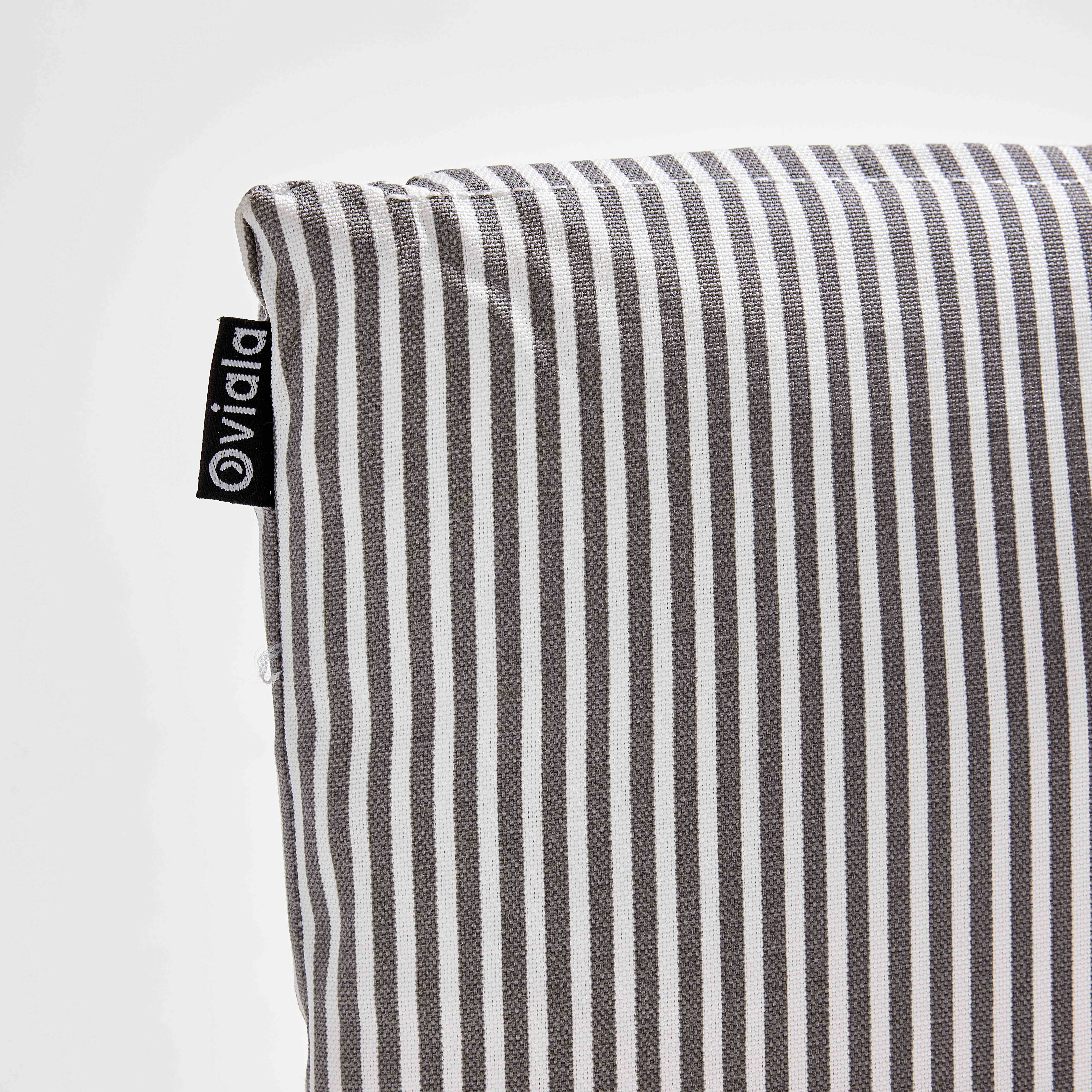 Oviala - Lot de 2 coussins carrés polyester linea gris 45x45x8 cm Quito - Oviala - Imagen 2