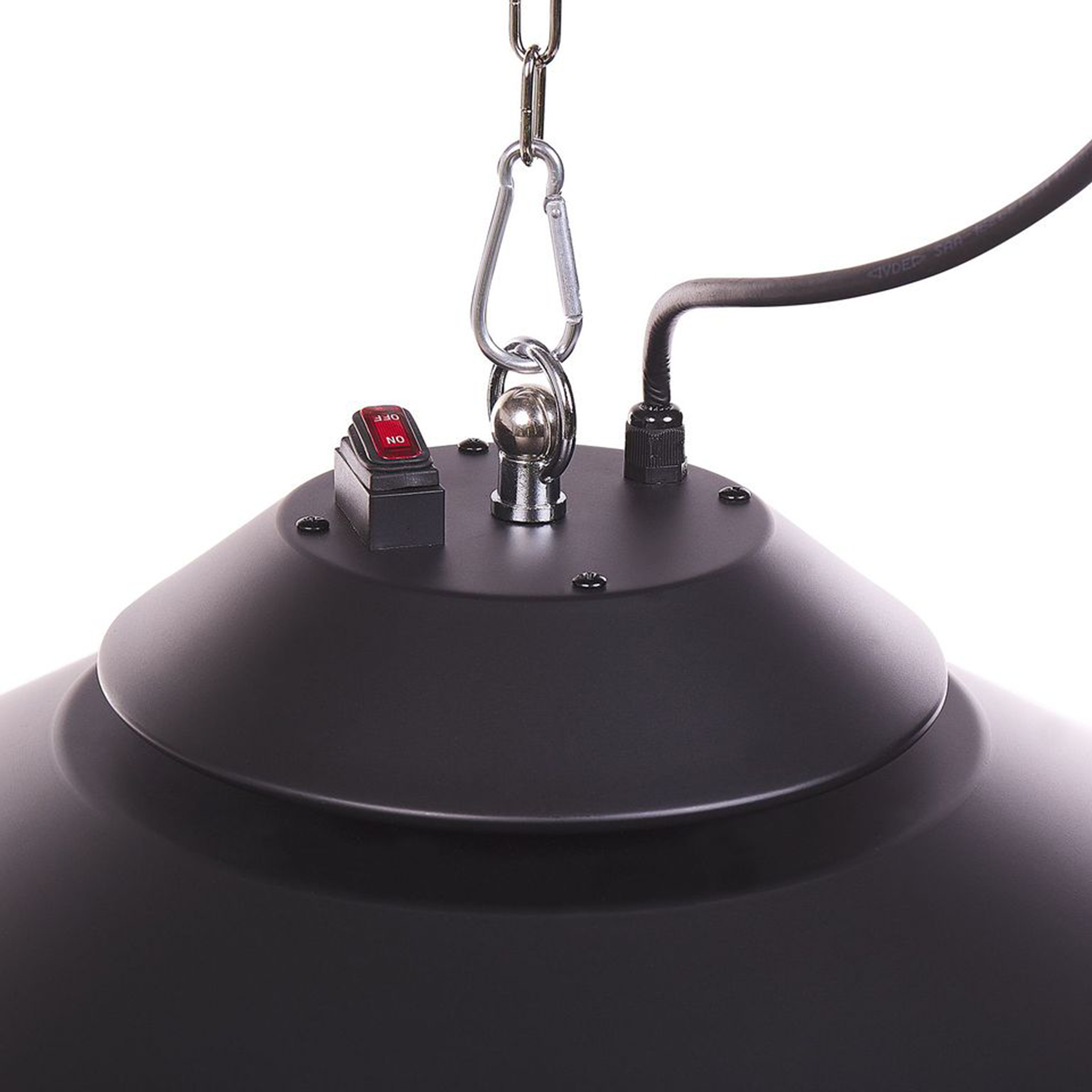 Beliani - Chauffage Électrique Noir en Aluminium Suspendu pour Jardin ou Terrasse 1500 W pour Soirées Cosy et Conviviales - Imagen 6