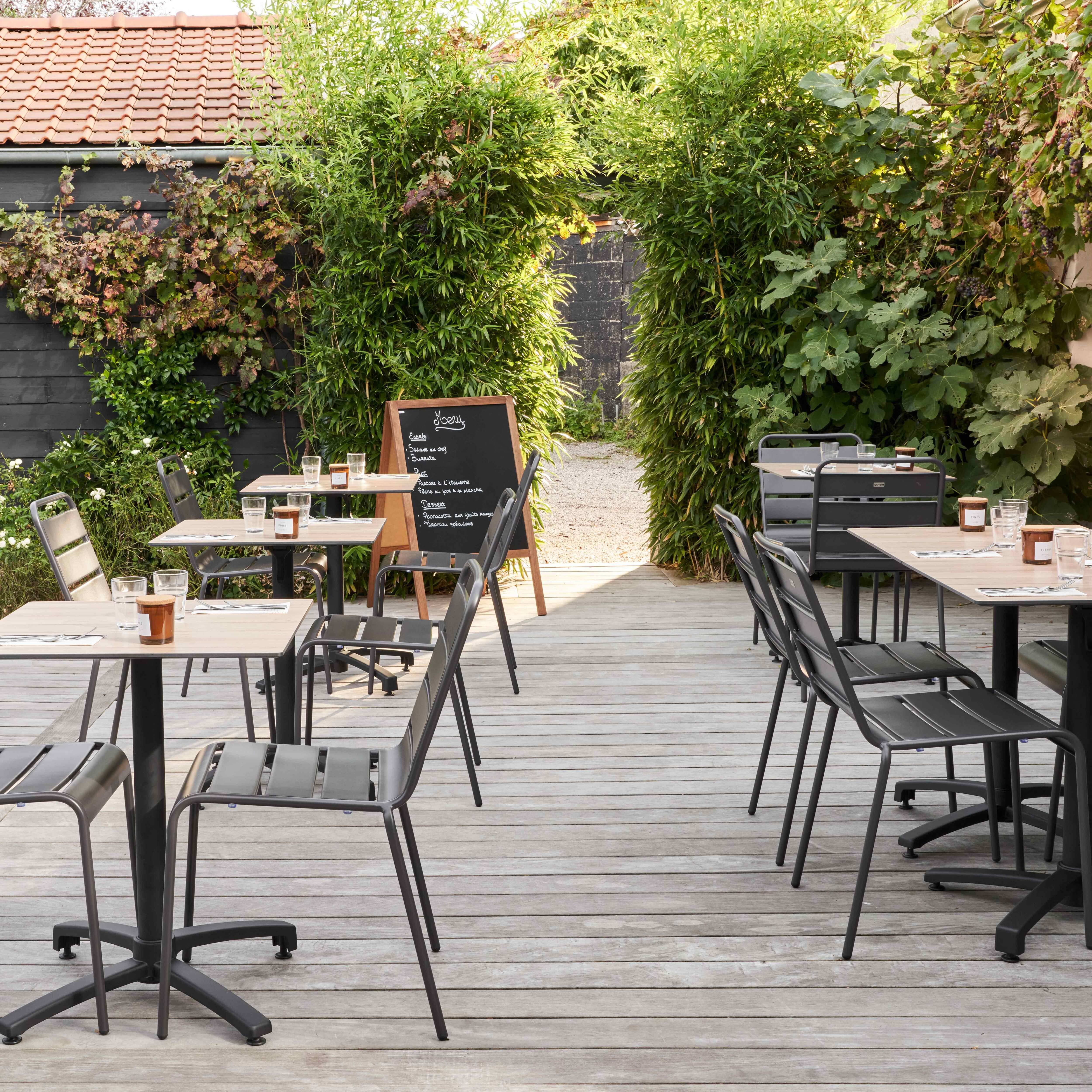Oviala - Table de terrasse 60 cm inclinable chene clair Opéra - Oviala - Imagen 4