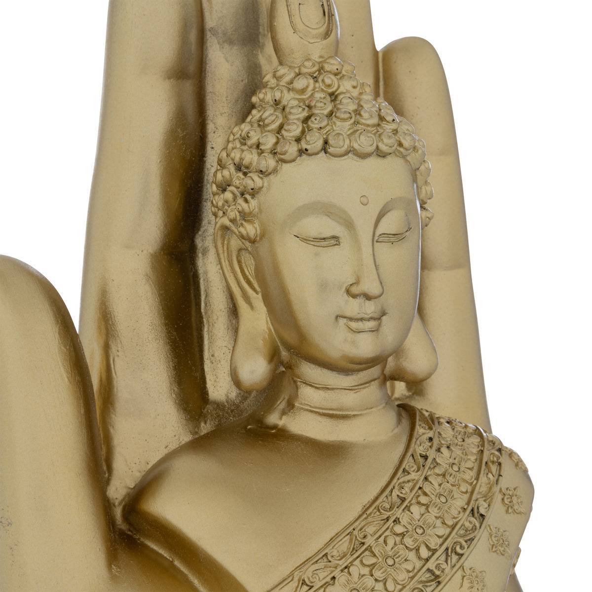 Atmosphera - Bouddha main déo Andy H.18cm résine doré - Atmosphera Créateur d'intérieur - Image 3