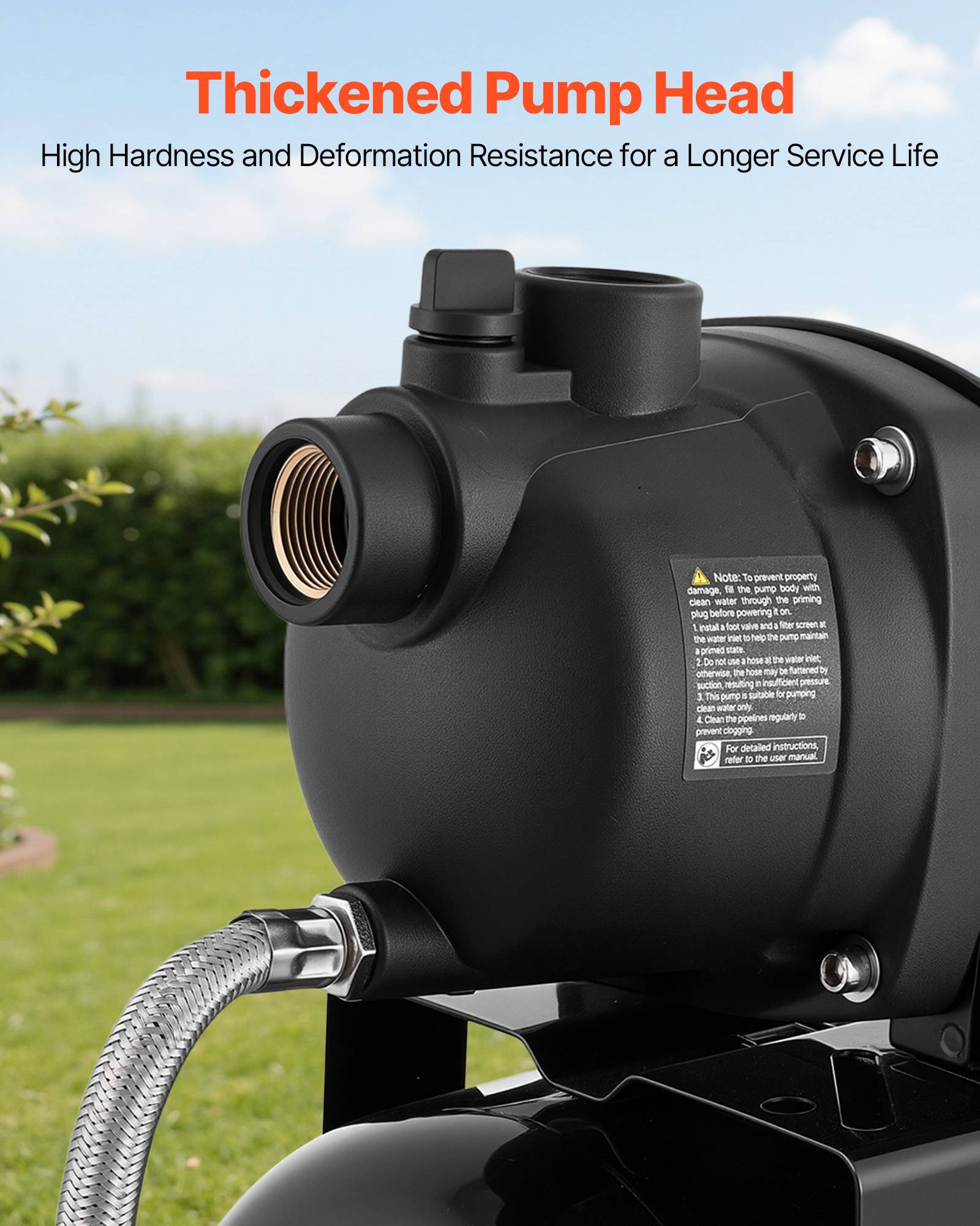 Vevor - VEVOR Groupe de Surpression Pompe avec Réservoir Pression 19 L 800 W 5000 L/h - Image 5