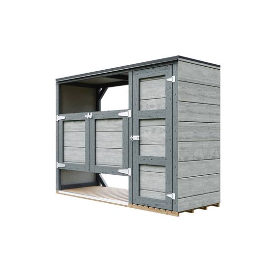 Timbela - Abri de jardin pour poubelles, Cache poubelle extérieur 1,62 m² / 2x240L - Timbela M981A-TUNDRA CAVERN - Image 3