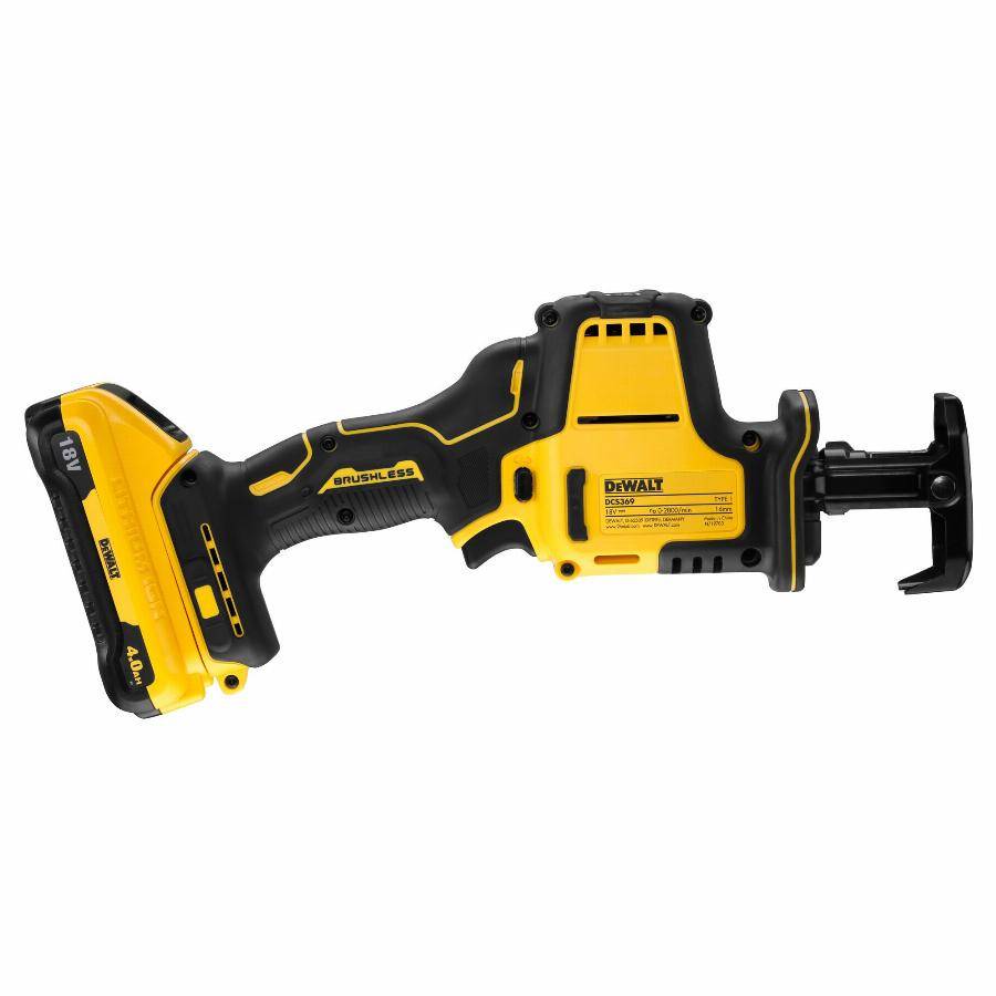 Scie sabre compacte XR 18V Brushless - DEWALT - avec 2 batteries 18V 4.0Ah - chargeur - TSTAK - DCS369M2-QW - Image 3